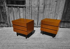 Mid Century Nachtische/Kommoden Teak optik