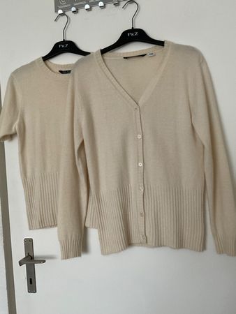 ECO Life Style 100% Kaschmir Twinset Gr M ecrue NEU!