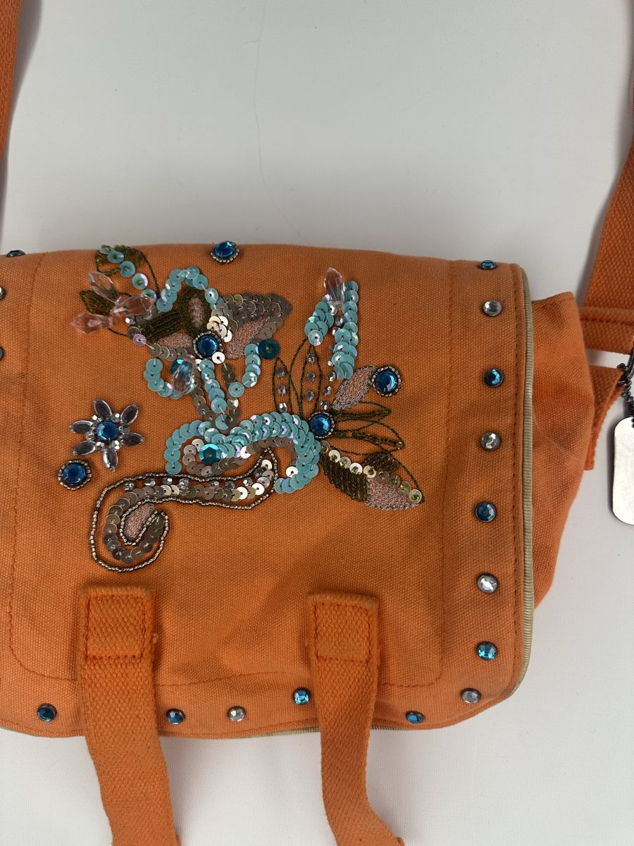 Kookai Borse da donna: Orange Kookai Tasche mit Pailletten – Usato da Luzern venduto da kim221080 2