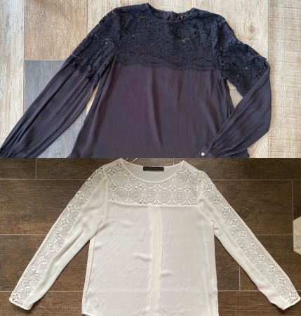 ZARA 🖤 blouses avec broderie XS