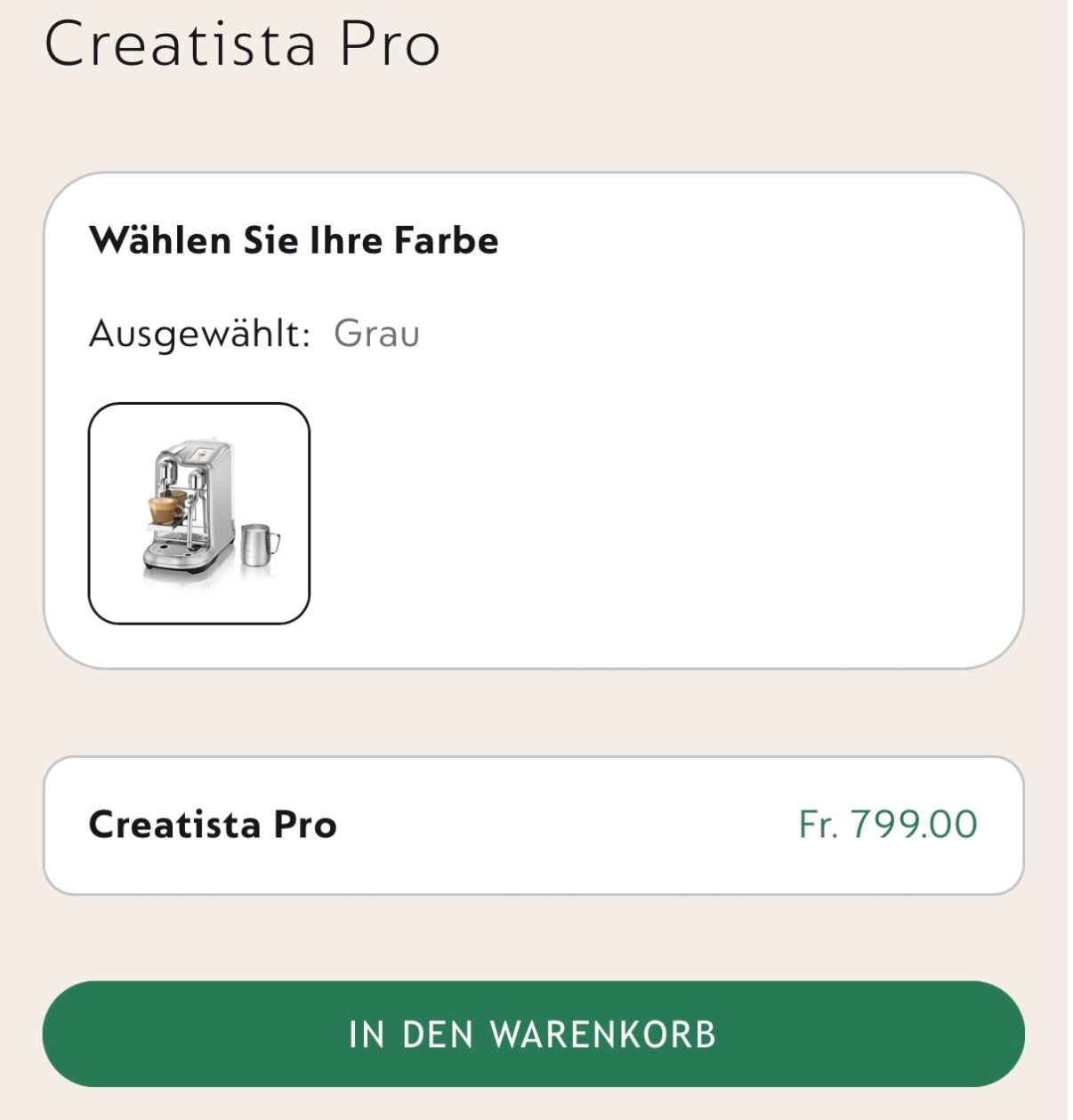Nespresso Macchine per caffè & Macchine per espresso: ESPRESSO CREATISTA PRO NEU und ORIGINAL VERPACKT – Usato da Stein am Rhein venduto da nil_s7mf 2