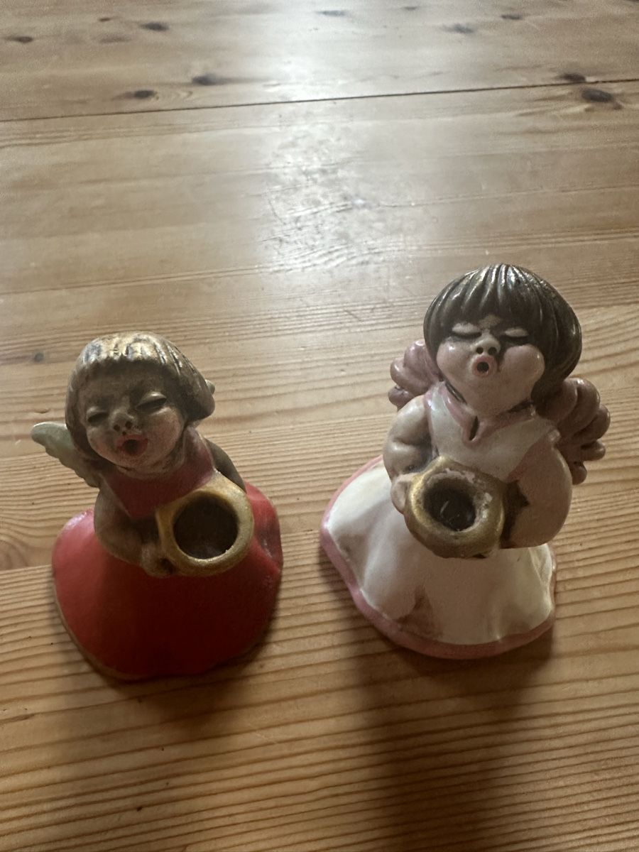 Statuette: 2x Bronzer Thuner Keramik Engel. – Usato da Schöfflisdorf venduto da Katrins02