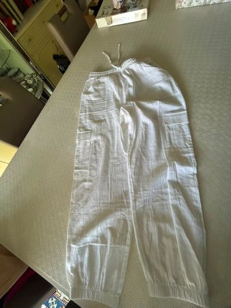 Pantaloni estivi bianchi cargo Tezenis tg.L