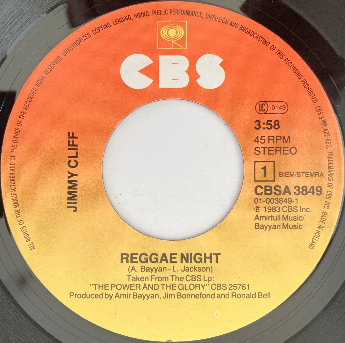 Schallplatten: JIMMY CLIFF - REGGAE NIGHT – Gebraucht aus Bottens von hotter-than-hell 2