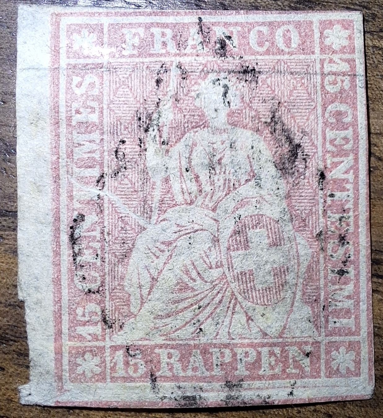 Tutti i francobolli: Strubel 24F Kat. 450.- – Usato da Balgach venduto da SIMEON27