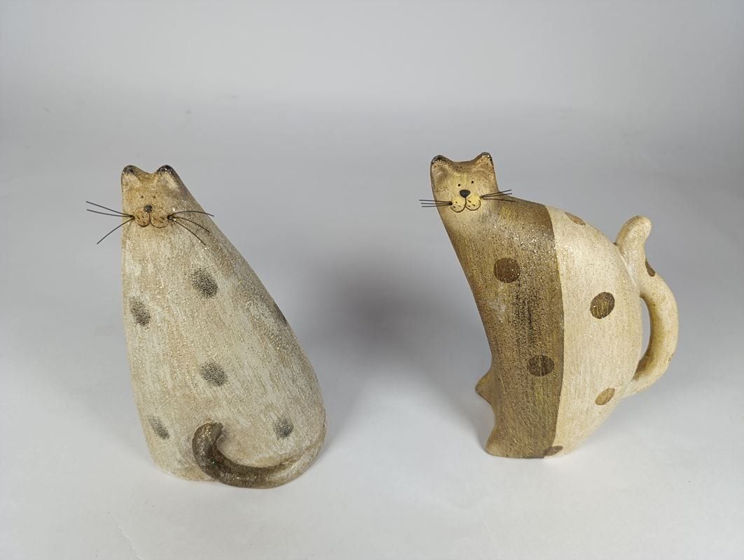 Statuette: 3 Statuettes décorative chat en argile – Usato da Thielle venduto da Plusvalue_Neuchatel 1