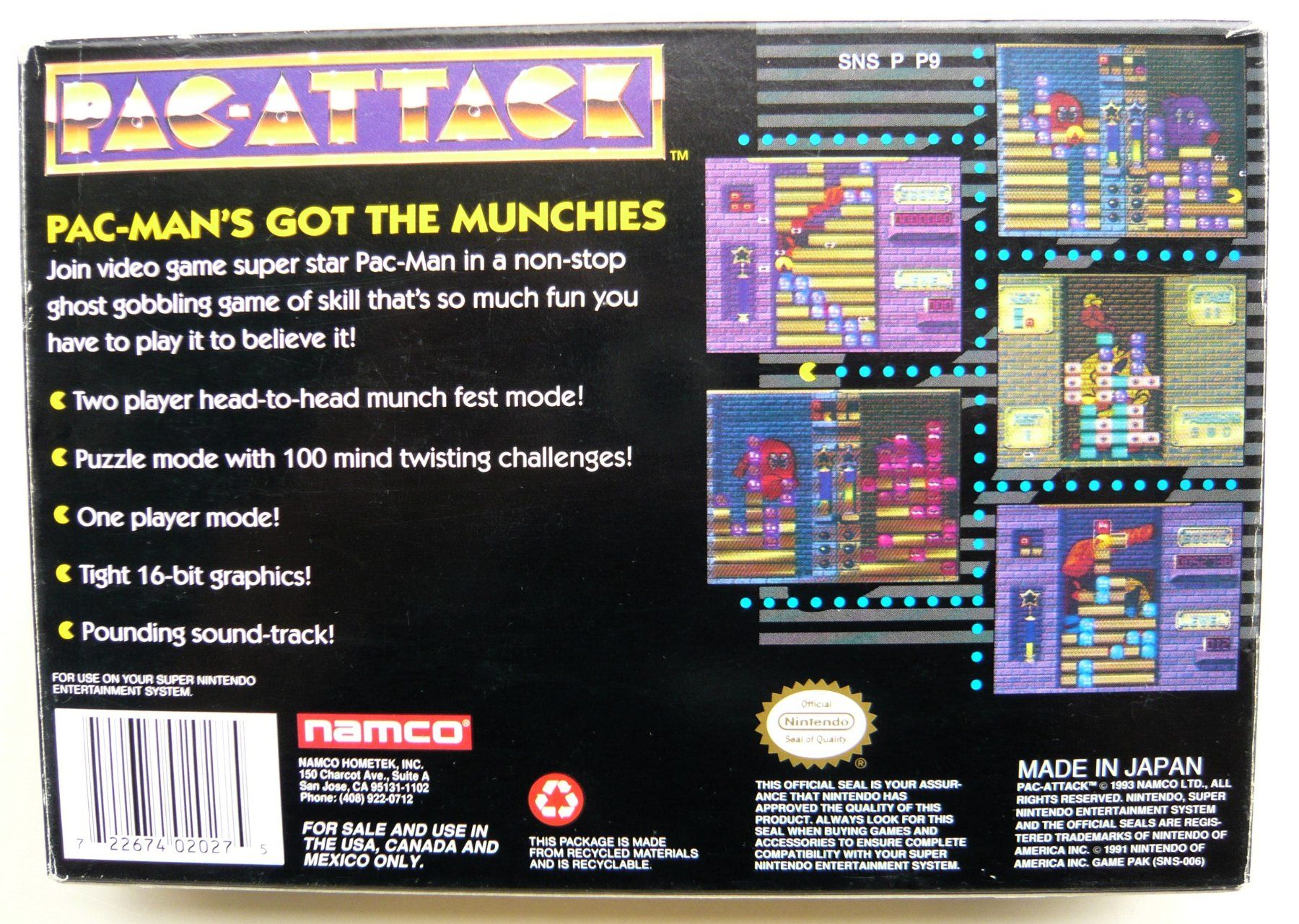Nintendo Jeux: SNES: Pac Attack, CIB, Bon état + – D'occasion à Onex par Jaguar1986 4