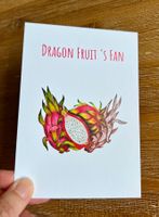 Karte Print Druck von Handgemalte Botanisch Drachenfrucht