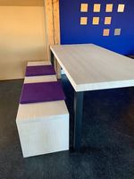 Massivholztisch mit Bank