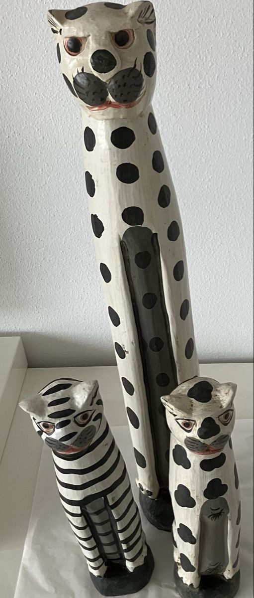 Tutte le decorazioni: 3er Set Holzfiguren, Katzen, Handarbeit, Deko, Top! – Usato da Au ZH venduto da mot_2hrh 1