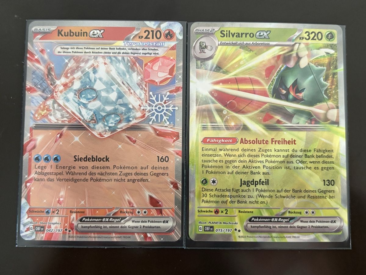 Pokémon Cartes à collectionner: Kubuin ex & Silvarro ex, Pokémon Obsidian Flames DE – Neuf (Voir description) à Basel par Michele4123