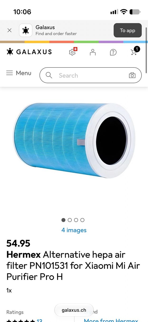 Xiaomi Luftreiniger: Luftfilter / Luftreiniger Xiaomi Pro H – Gebraucht aus Zürich von Hugivida 4