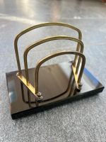Briefhalter Glas und Messing, Jugendstil Artdeco
