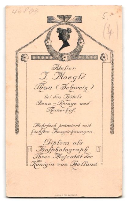 Fotografie &  Plakate: Fotografie J. Moeglé, Thun, CDV eines k – Gebraucht aus Berlin von bartko-reher 1