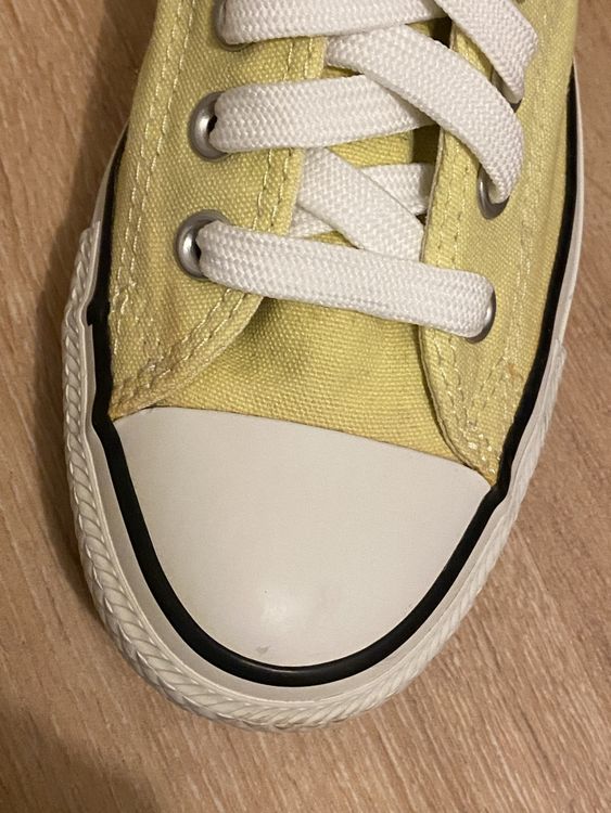 Converse basse shop jaune pastel