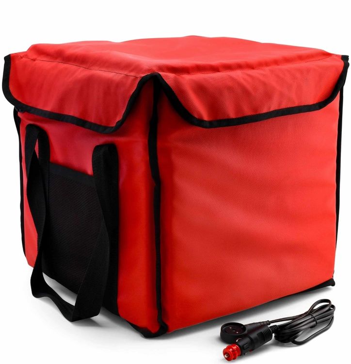 Rote Aluminium-Bento-Tasche Für Pizza & Lunch – Wärmespeichernd, Auslaufsicher, Perfekt Für Unterwegs
