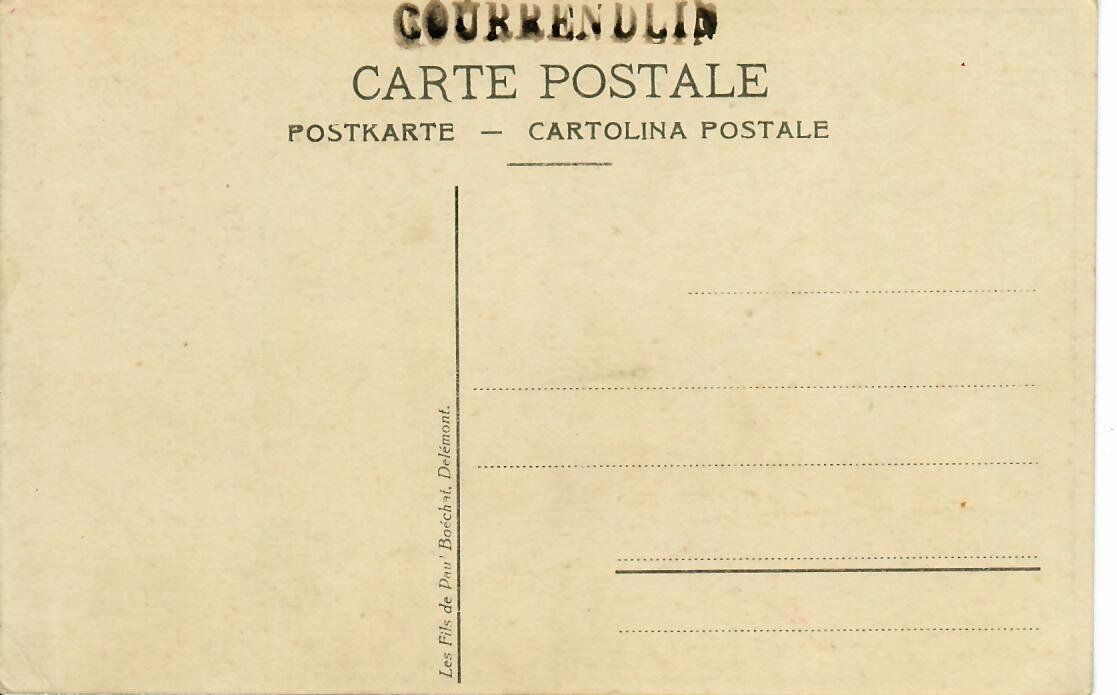 Cartoline postali: AK - Landkarte - Stabstempel Courrendlin – Usato da Hochdorf venduto da Ziegel-16 1