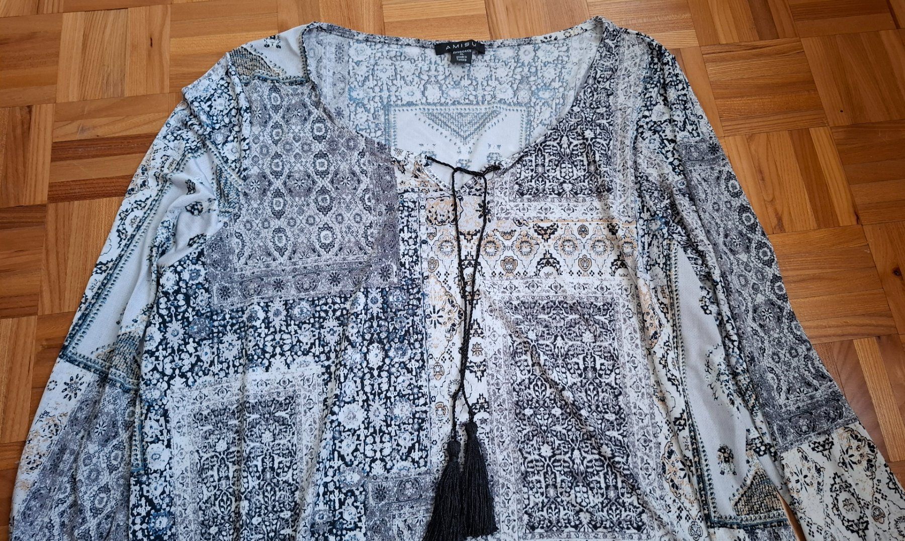 Top: Blouse Amisu à motifs/Bluse Amisu mit Muster – Nuovo (secondo la descrizione) da Moutier venduto da antols2155 1