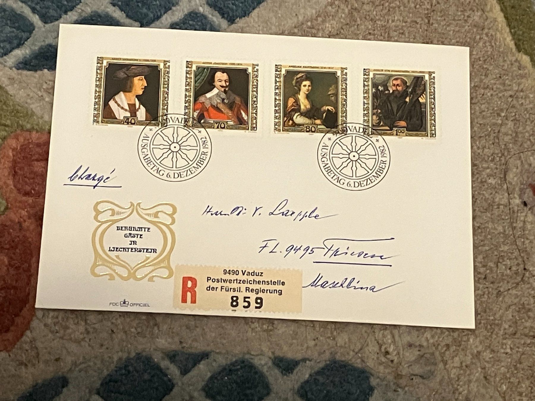 Tutti i francobolli: 1 Erstagsbrief LI Einschreiben 1982 – Nuovo (secondo la descrizione) da Koblenz venduto da Markenhimmel