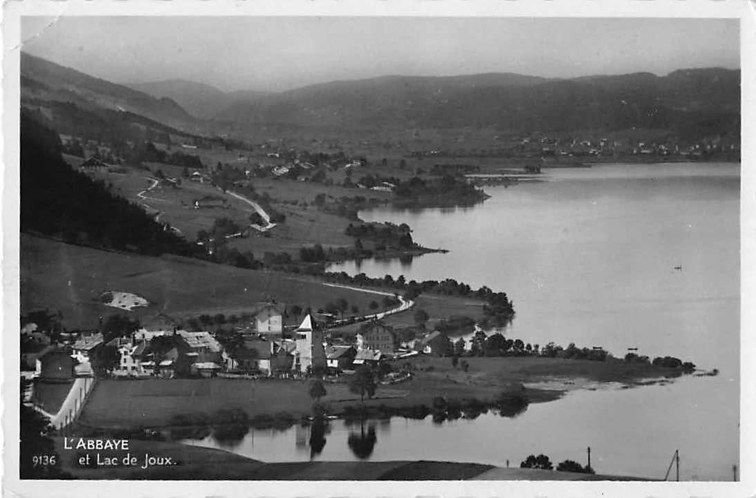 Cartoline postali: Souvenir de L'ABBAYE 1930 LAC DE JOUX – Usato da Winterthur venduto da SchatzchischtliWinti