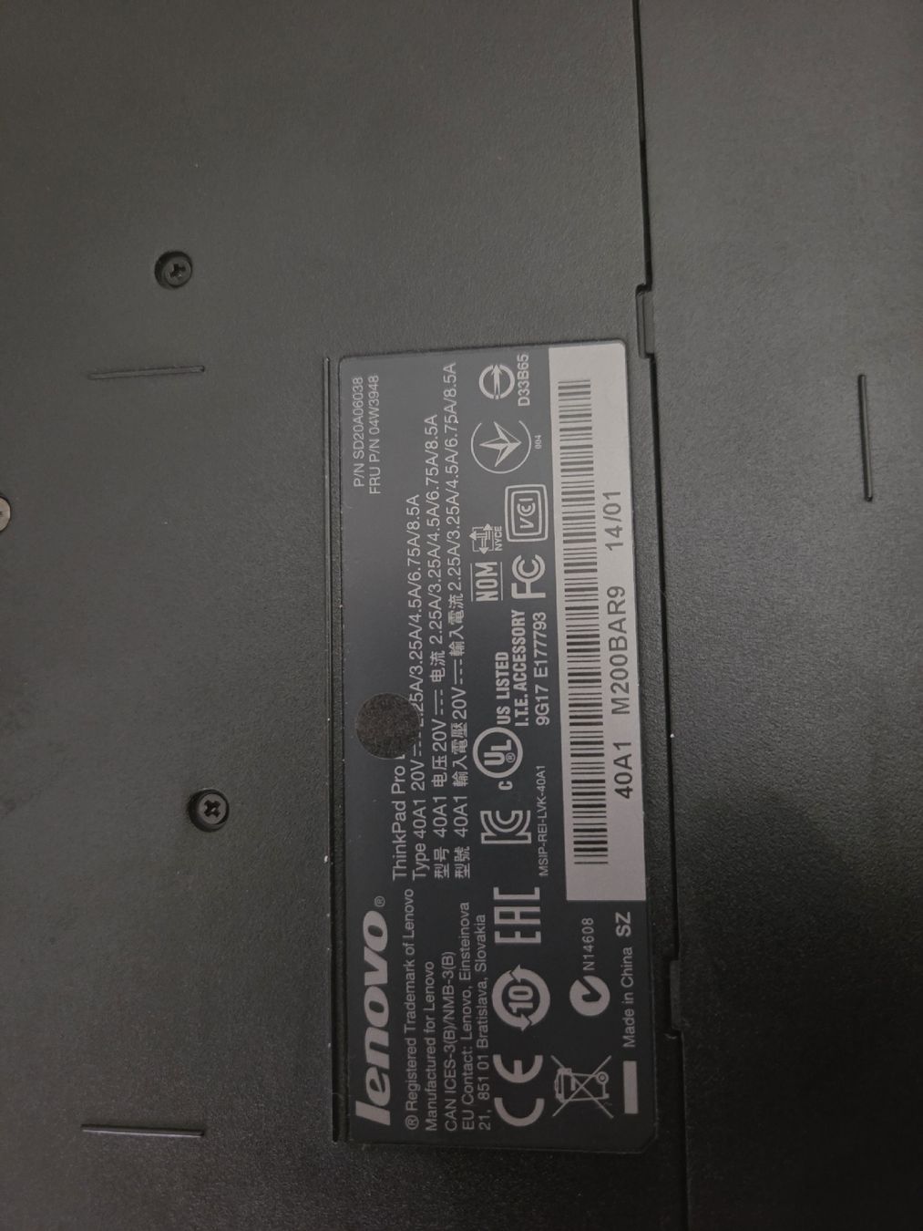 Docking station: Lenovo Dockingstation ThinkPad Pro Dock 40A1 – Usato da Winterthur venduto da lanrom 2