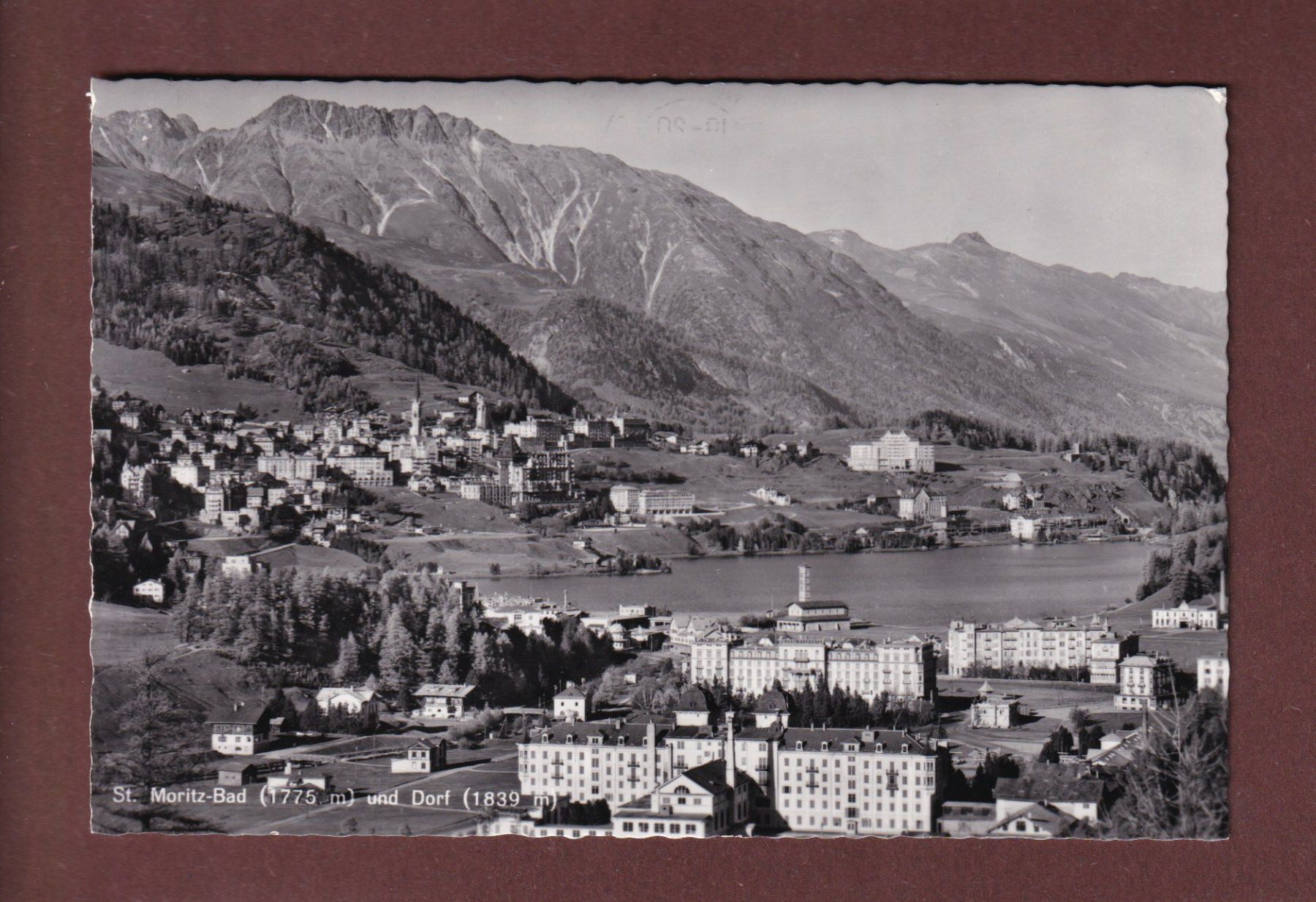 Cartes postales: ST. MORITZ-BAD und Dorf - 1964 – D'occasion à Pully par nicecards-shop