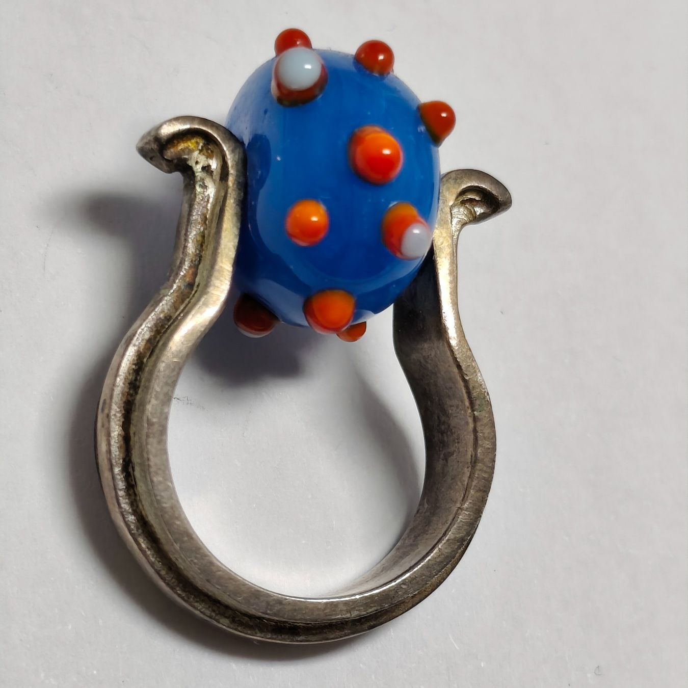 Anelli: Silberring mit Murano Glasperle / Stachelperle #B2 – Usato da Châtelaine venduto da Tropic.Watch2 5