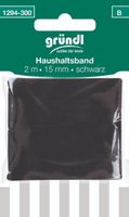 haushaltsband Schrägband Bänder 2mx15mm schwarz Band
