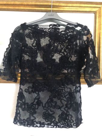 SHIRT MILANO TRANSPARENT, GR. S, SCHWARZ, EDEL, FEMININ