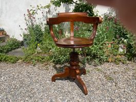 Antiker Kapitänsstuhl Captain Chair Drehstuhl Kontorstuhl