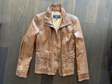 Damen Lederjacke cognacbraun Grösse M guter Zustand