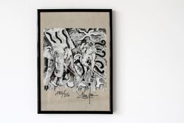 Rolf Knie - handsignierte & nummerierte Litho auf Textil