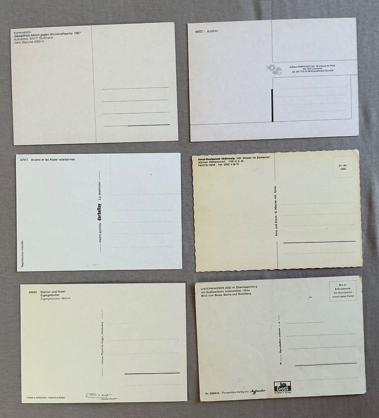Cartoline postali: Lot Ansichtskarten / Postkarten von der Schweiz /ungelaufen – Usato da Stettlen venduto da togram4 2