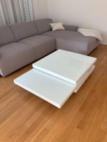 Couchtisch weiss mit Glasabdeckung