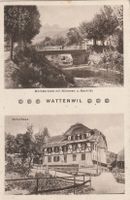 Wattenwil-Schulhaus-Karte gelaufen Militärstempel