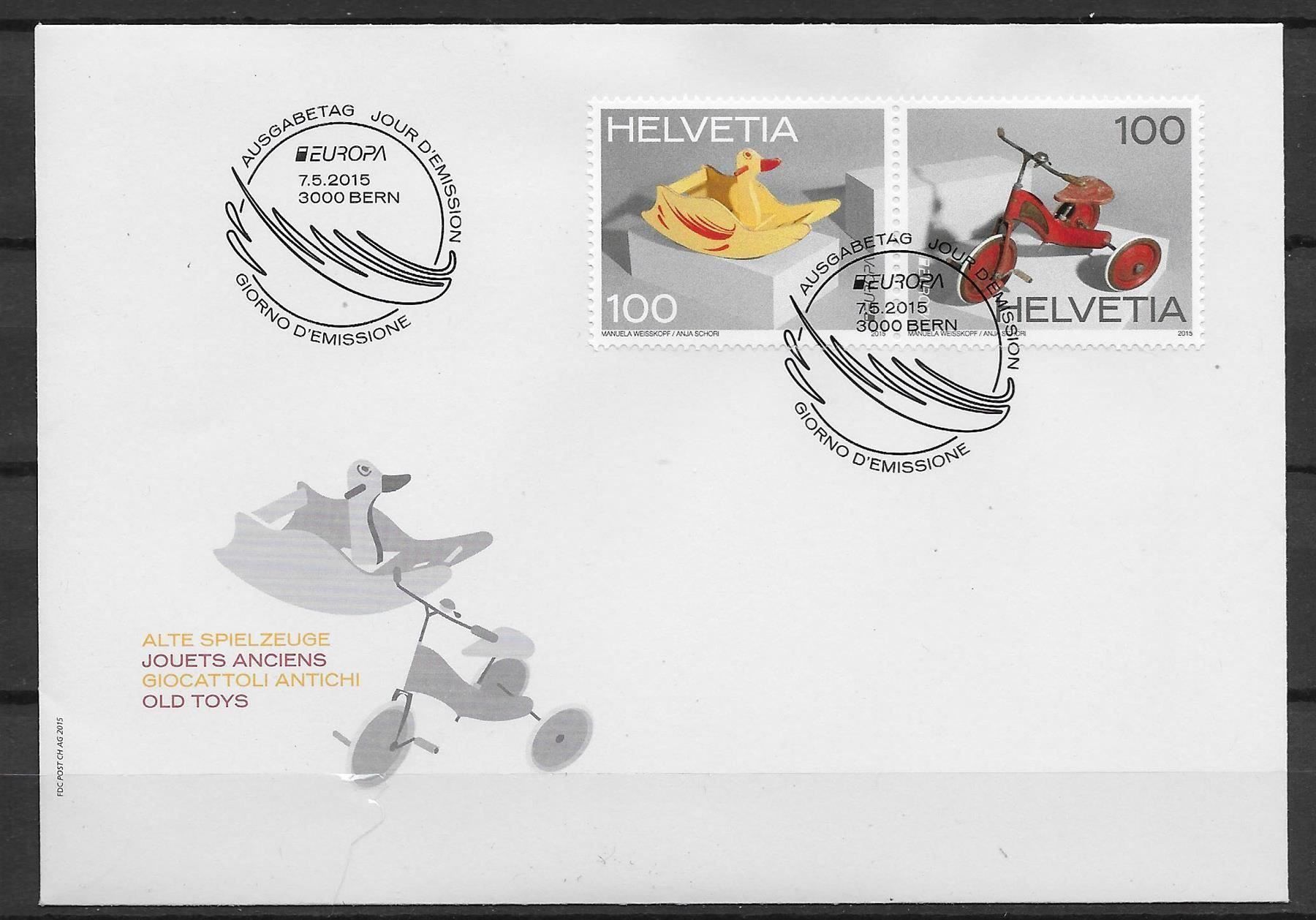 Tutti i francobolli: F1554 - FDC Jouets anciens – Usato da Trélex venduto da Phil_Albert