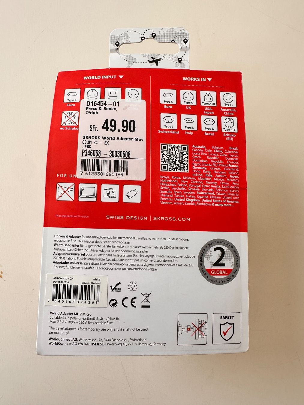Lecteurs & Adaptateurs: World Adapter NEU Original Verpackt – Neuf avec emballage d'origine à Vaduz par valeole 1