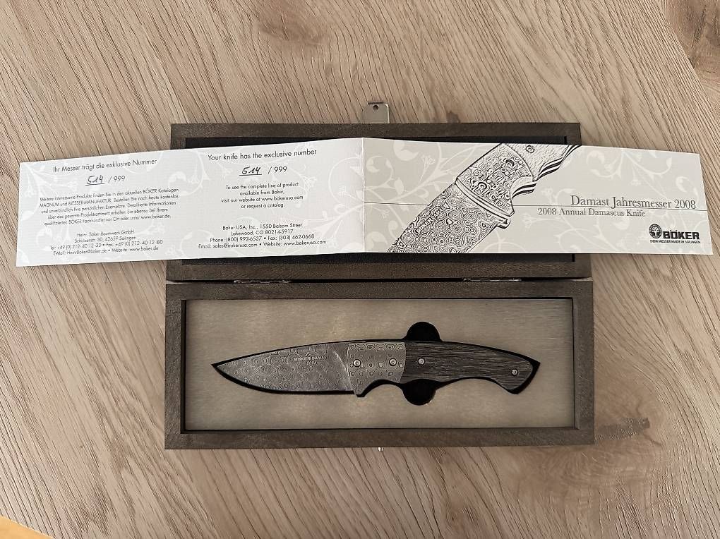 Accessori: Jahresmesser Damast Böker – Nuovo e nell'imballaggio originale da Willisau venduto da mai_5h97 1