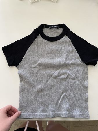 Brandy Melville Top Grau/Schwarz, neuwertig, Gr. S