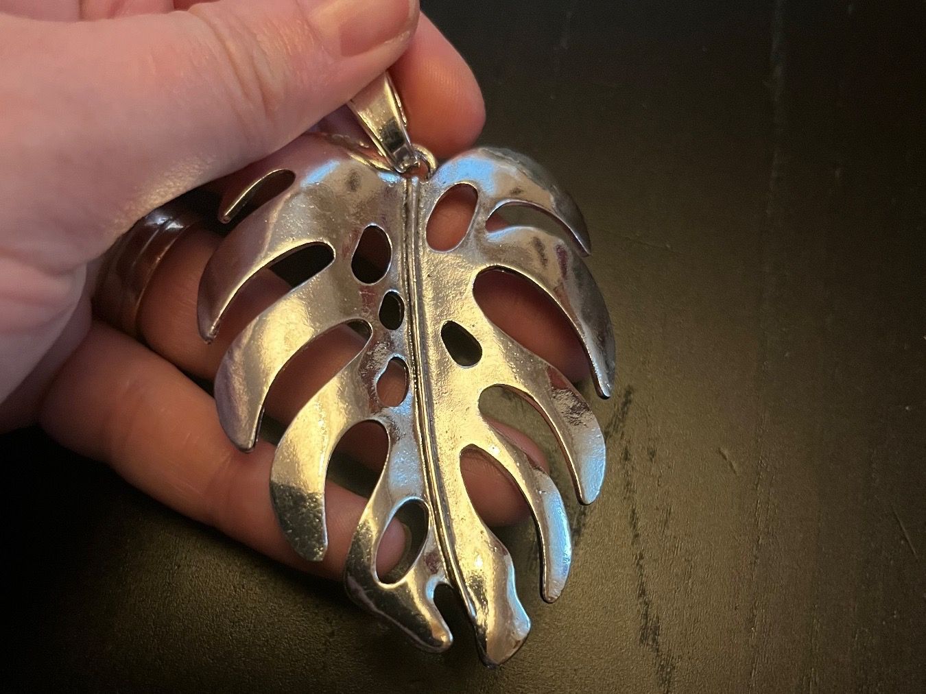 Anhänger: Amulett/ Anhänger Monstera Blatt – Neu (gemäss Beschreibung) aus Gams von Mariawicca 3