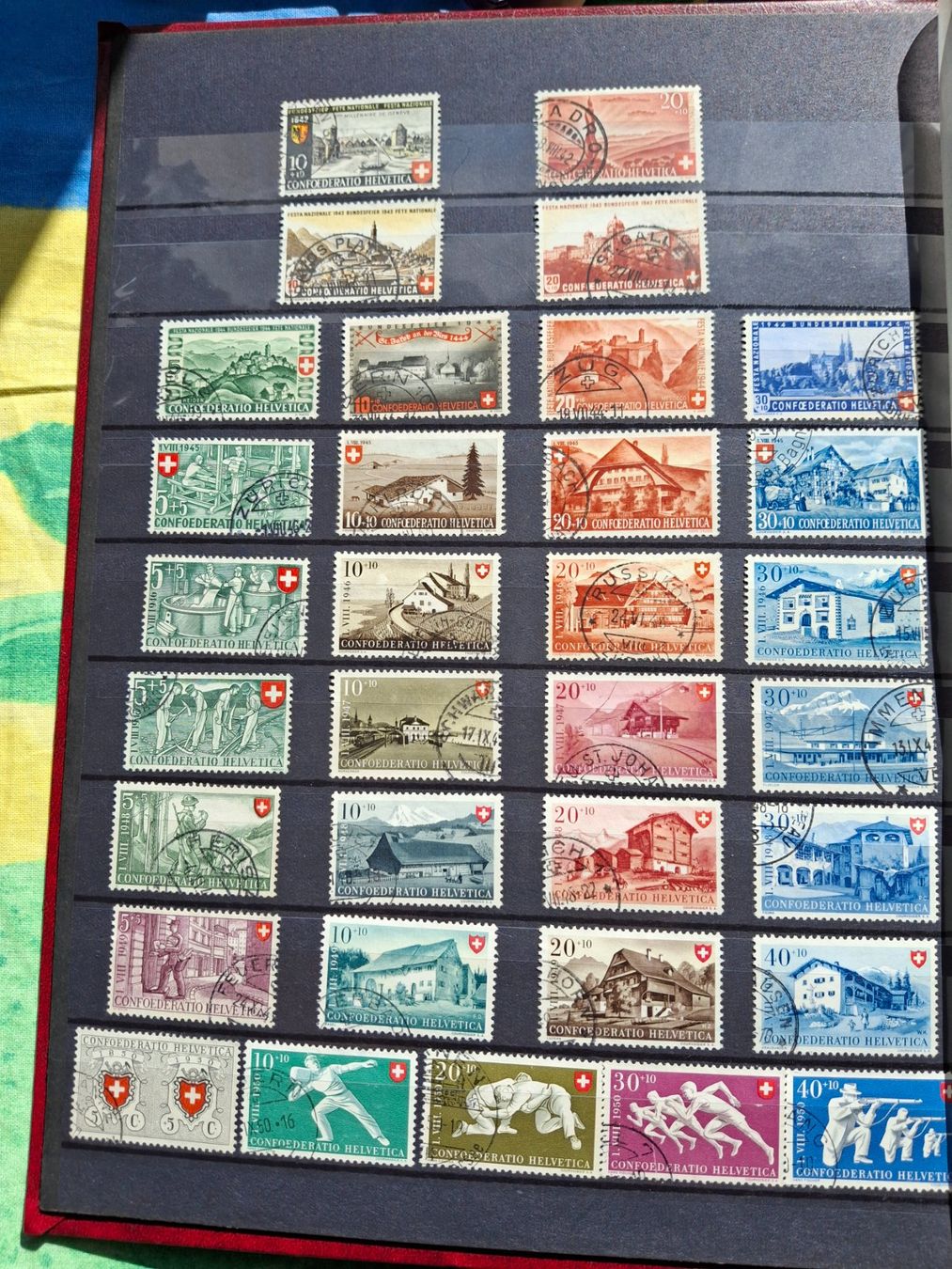 Tutti i francobolli: timbre collection Pro Patria dès 1938 – Usato da Sorvilier venduto da carose01 1