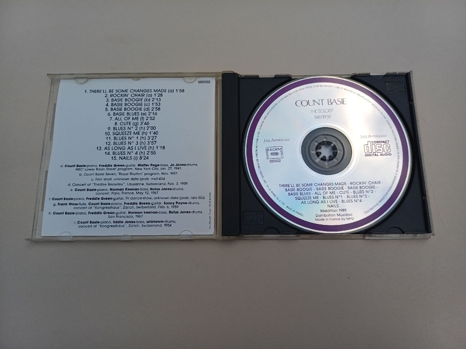 CDs: Count Basie "The soloist 1941/1959" CD – Gebraucht aus Begnins von Drastic-Sound 2