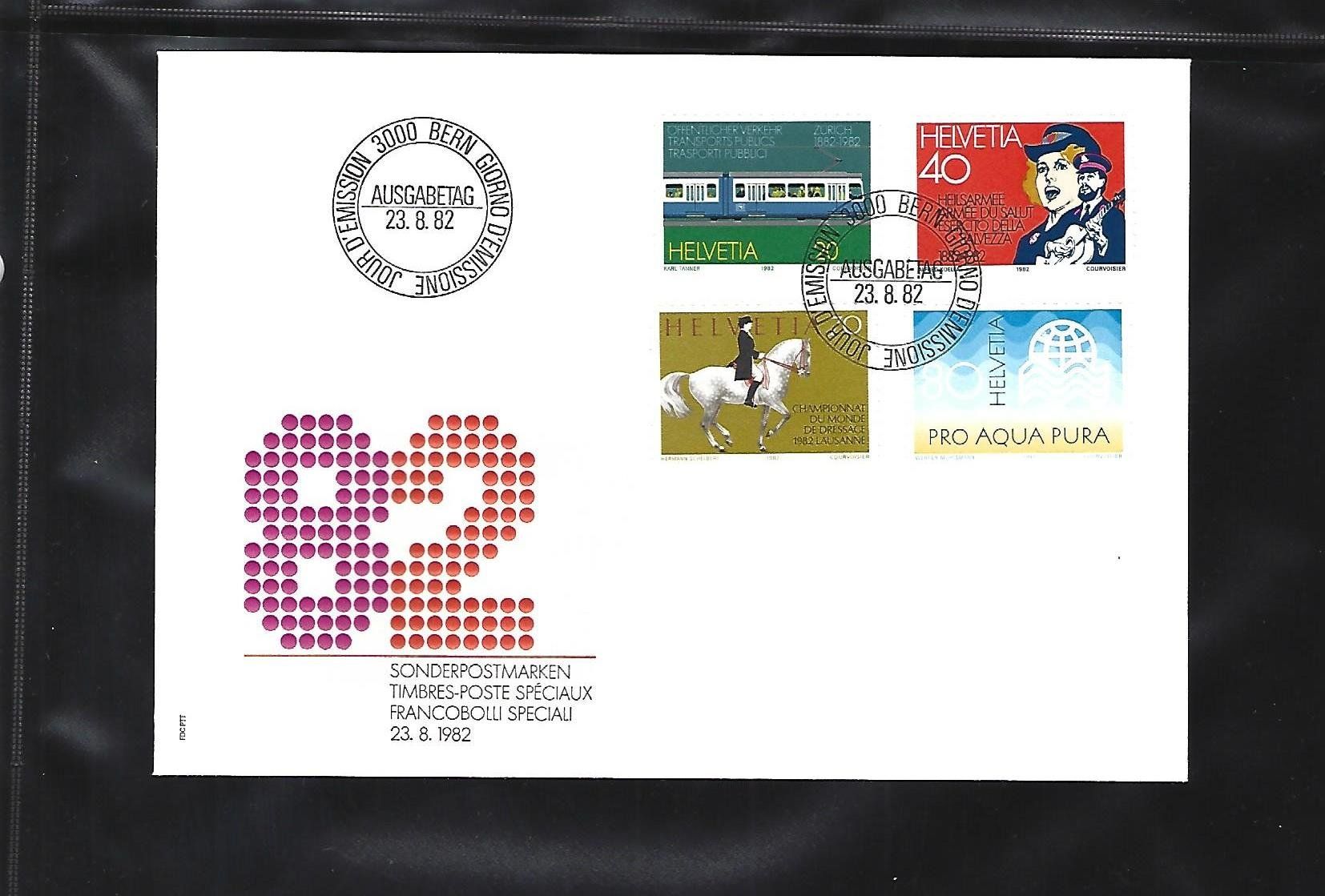 Tutti i francobolli: 1982 - FDC Schweiz / Ausgabetag 23.8.1982 – Usato da Schaffhausen venduto da poststamp