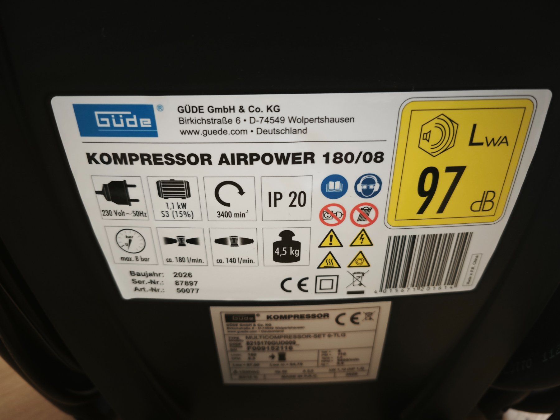 Compressori: Güde Airpower Kompressor – Nuovo (secondo la descrizione) da Horw venduto da Cs2006 2