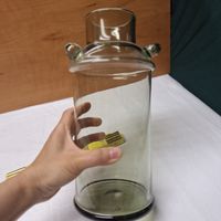 Versand möglich! Mundgeblasenes Glas Gefäß mit Henkeln