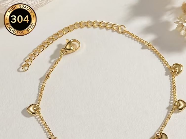 Armbänder & -reifen: Luxus Elegante Edelsthal Armband Farbe : Gold – Neu (gemäss Beschreibung) aus Biel-Bienne von Roserosse13 5