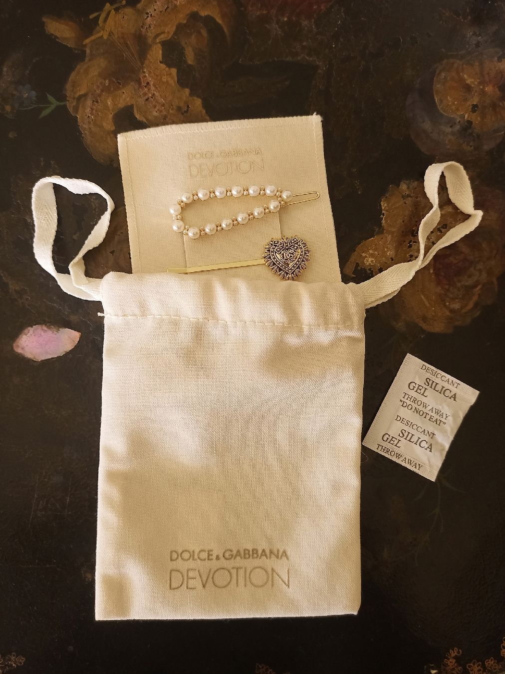 Dolce & Gabbana Haarschmuck: Dolce & Gabbana Devotion Haarclips Set Perlen Herz Barrette – Neu (gemäss Beschreibung) aus Genève von tho_t9w9 4