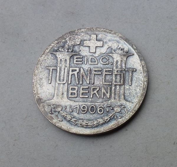 Medaglie: Silber Medaille ++ Eidg. Turnfest Bern 1906 – Usato da Walkringen venduto da Casablanca777