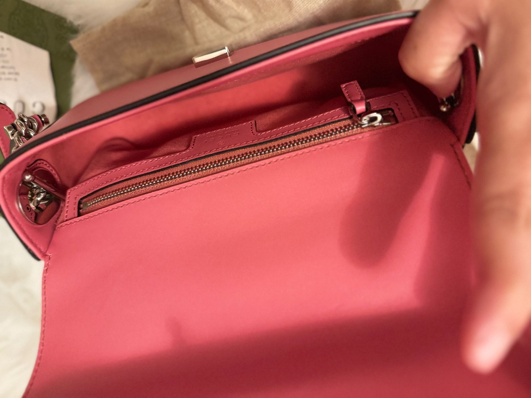 Gucci Sacs femmes: Gucci  Umhängetasche - Rosa Leder Neu – Neuf avec emballage d'origine à Grossdietwil par RSW032 6