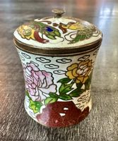 alte Cloisonné-Mini-Emaile-Schmuckdose✨signiert!
